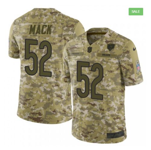 Men Chicago Bears #52 Mack Nike Camo Salute to Service Retired Player Limited NFL Jerseys